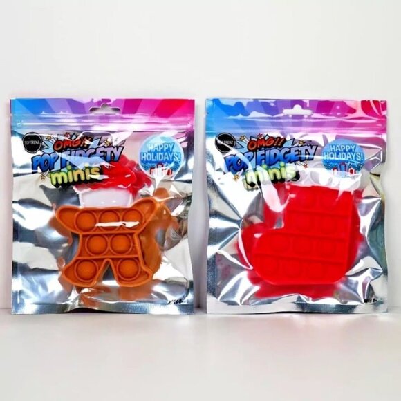 3 for $15 - OMG! Pop Fidgety Toys Christmas Edition - Gingerbread Man Fidget Toy - Picture 4 of 5